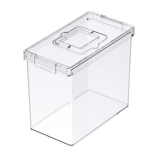 Clear Letter File Storage Case with Top Handle by Simply Tidy&#xAE;